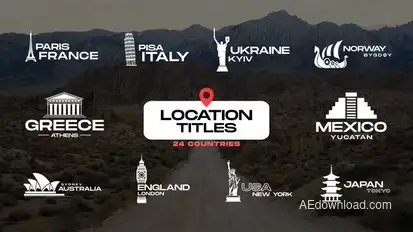 Location Titles Pack / AE Titles template preview