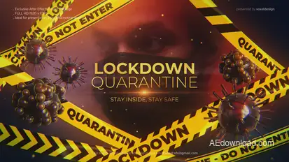 Lockdown Quarantine Cinematic Title Titles template preview