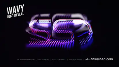 Waves Logo Reveal Logo Stings template preview