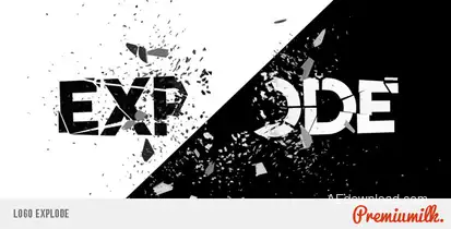 Logo Explode Video Displays template preview