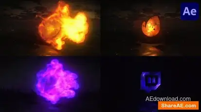 Logo Fire for After Effects Logo Stings template preview