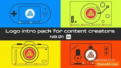 Logo intro pack for content creators Logo Stings template preview