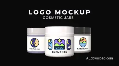 Logo Mockup on Cosmetic Jar template | After Effects Logo Stings template preview