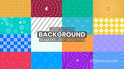 Logo Pattern Background Loop Animation Elements template preview