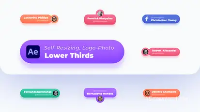 Logo Photo Lower Thirds Elements template preview
