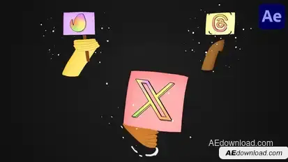 Logo Poster In Hand Reaction for After Effects Logo Stings template preview