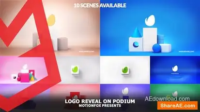 Logo Reveal On Podium Logo Stings template preview