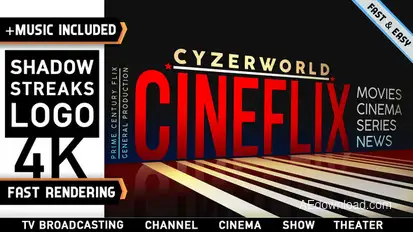 Logo Shadow Streaks - Theater Cinema Stage Video Displays template preview