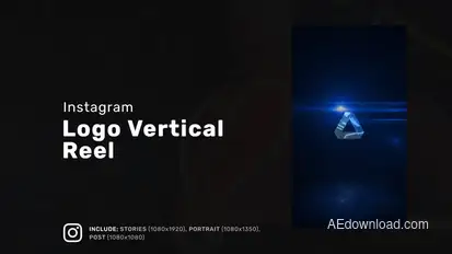 Logo Vertical Reel Logo Stings template preview