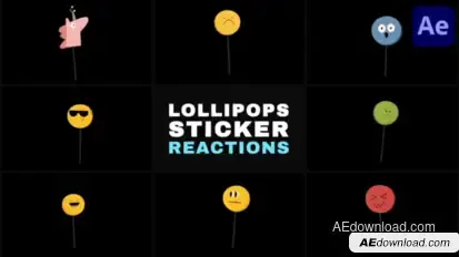 Lollipops Sticker Reactions | After Effects Elements template preview