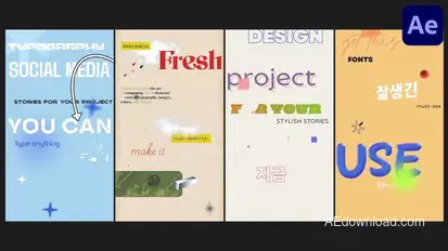 Long Stories Scrolling Typography for After Effects Titles template preview