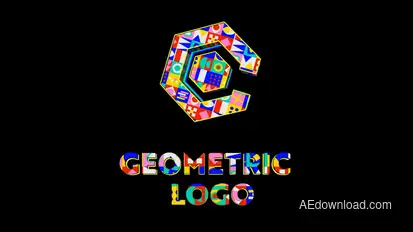 Loopable Geometric Logo Logo Stings template preview