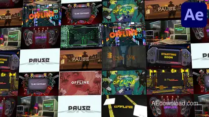 Looped Backgrounds | Web • Twitch • Youtube • Live | Part 2 broadcast-packages template preview