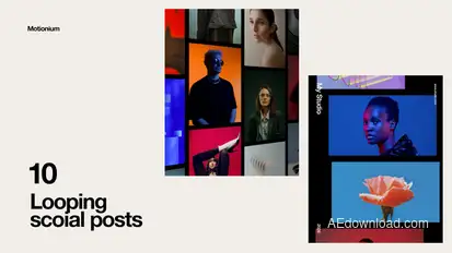 Looping Cards For Social Media Posts Video Displays template preview