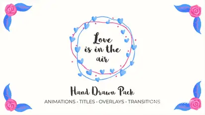 Love Is In The Air. Hand Drawn Pack Elements template preview