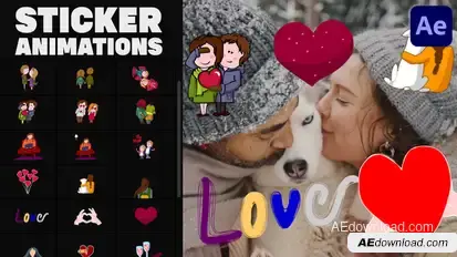 Love Lyric Animations | After Effects Elements template preview