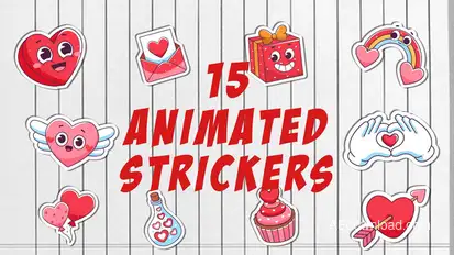 Love Stickers Pack. Elements template preview