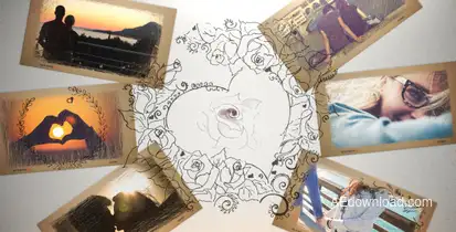 Love Story Slideshow Video Displays template preview