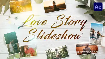 Love Story Slideshow Video Displays template preview