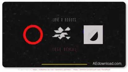 Love X Robots Logo Reveal Logo Stings template preview
