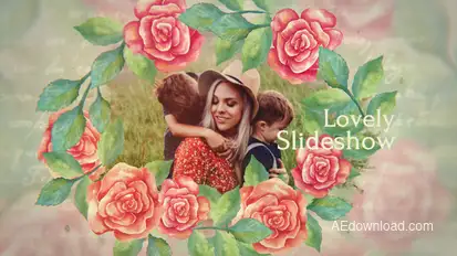Romantic & Flowers Slideshow Video Displays template preview