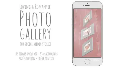 Loving & Romantic Photo Gallery Video Displays template preview