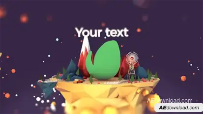 Low Polygonal Mountains Logo Logo Stings template preview