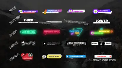 Lower Third Elements template preview