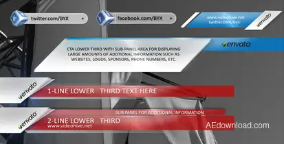 Lower Third Pack Elements template preview