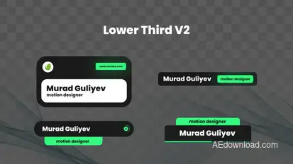 Lower Third V2 Elements template preview
