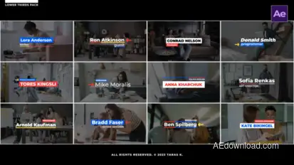 Lower Thirds 2.0  AE Elements template preview