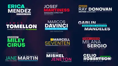 Lower Thirds 2 Titles template preview