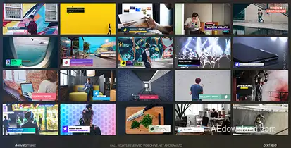 Lower Thirds Elements template preview