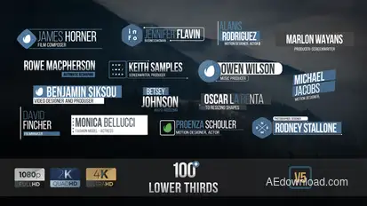 Lower Thirds Titles template preview