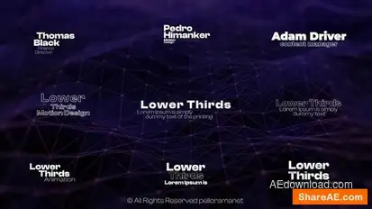 Lower Thirds 3.0 Elements template preview