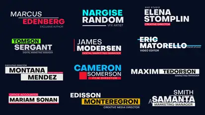 Lower Thirds 3 Titles template preview