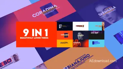 Lower Thirds Elements template preview