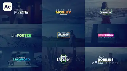 Lower Thirds Elements template preview