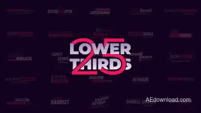 Lower Thirds Elements template preview