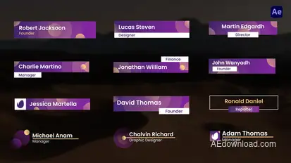 Lower Thirds Elements template preview