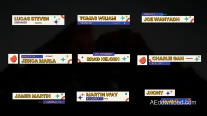 Lower Thirds Elements template preview