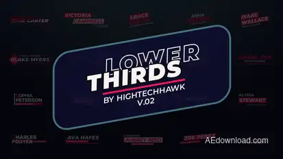 Lower Thirds Elements template preview