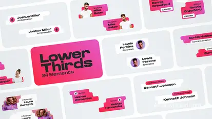 Lower Thirds Elements template preview