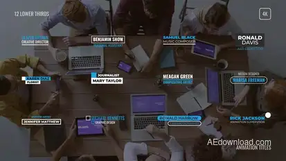 Lower Thirds Titles template preview