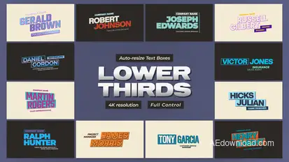 Lower Thirds Titles template preview