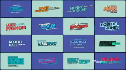 Lower Thirds Titles template preview