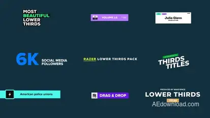 Lower Thirds - Razer - AE Project Titles template preview