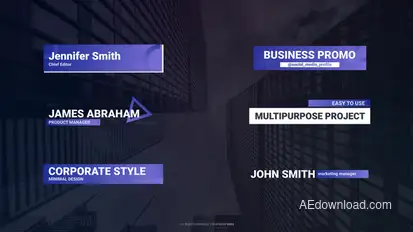 Lower Thirds: Business Elements template preview