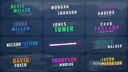 Lower Thirds Colorful Titles template preview