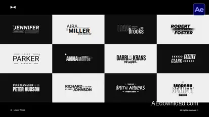 Lower Thirds Different  AE Titles template preview